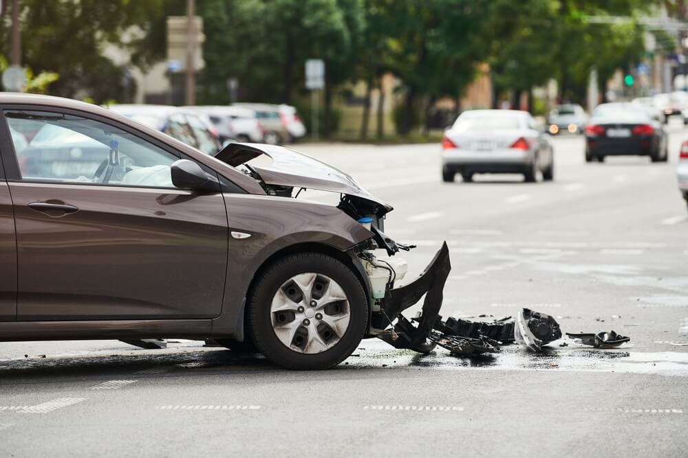 a crashed car